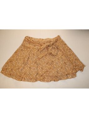 Aerie Chiffon Wrap Skirt Paisley Print